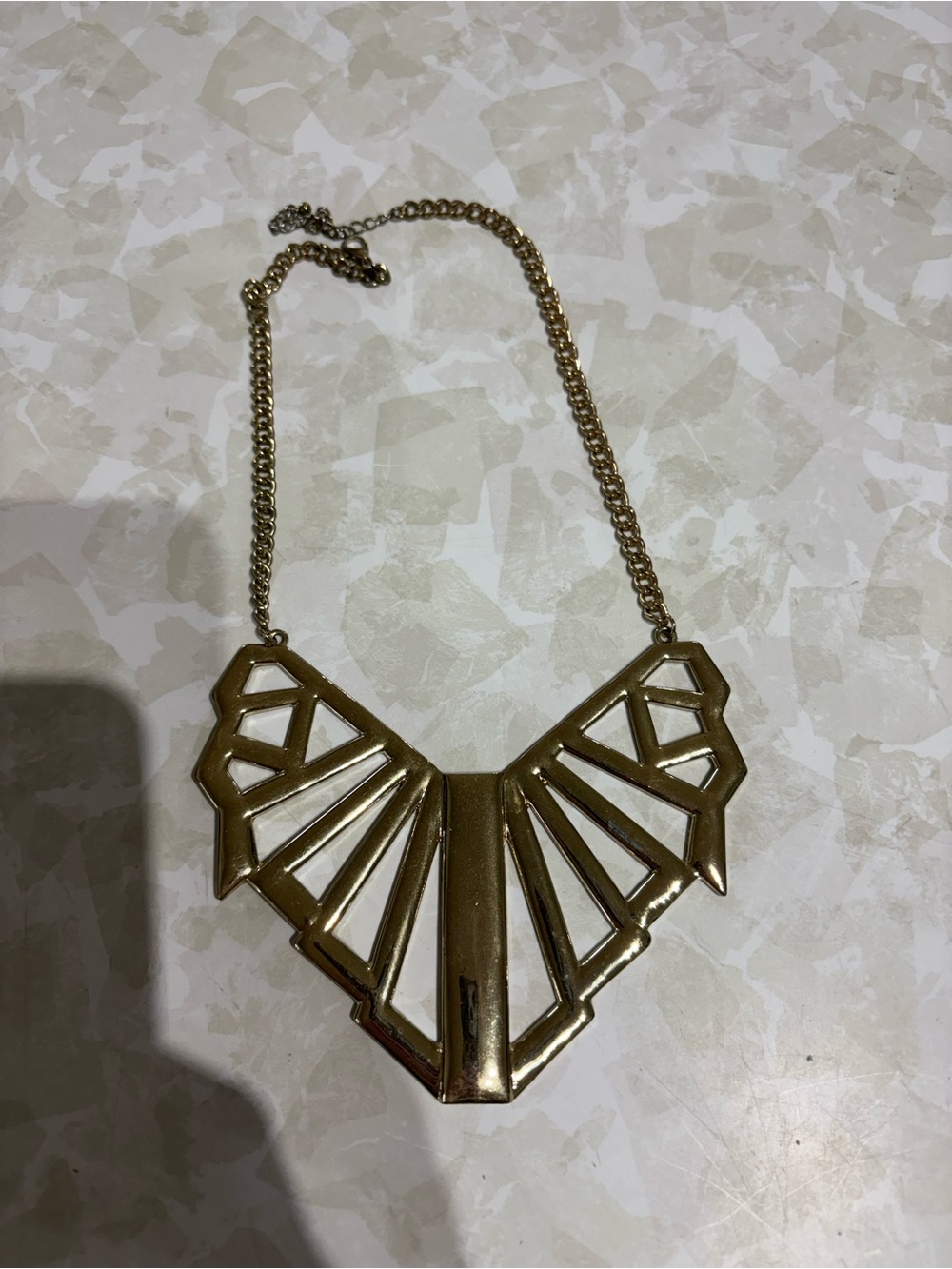 Gold Geometric Statement Necklace - Women Jewelry